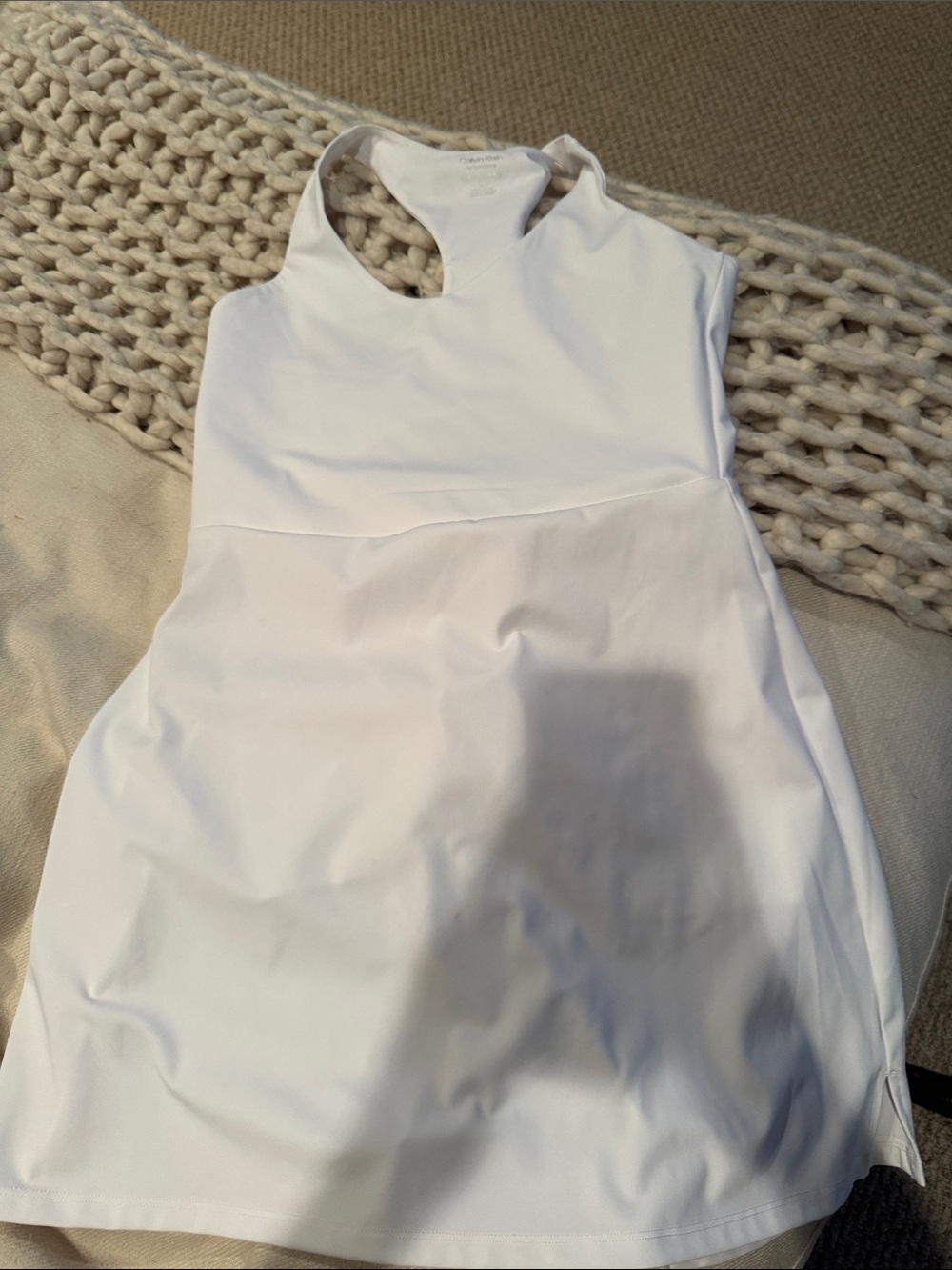 White Sleeveless Athletic tennis dress
